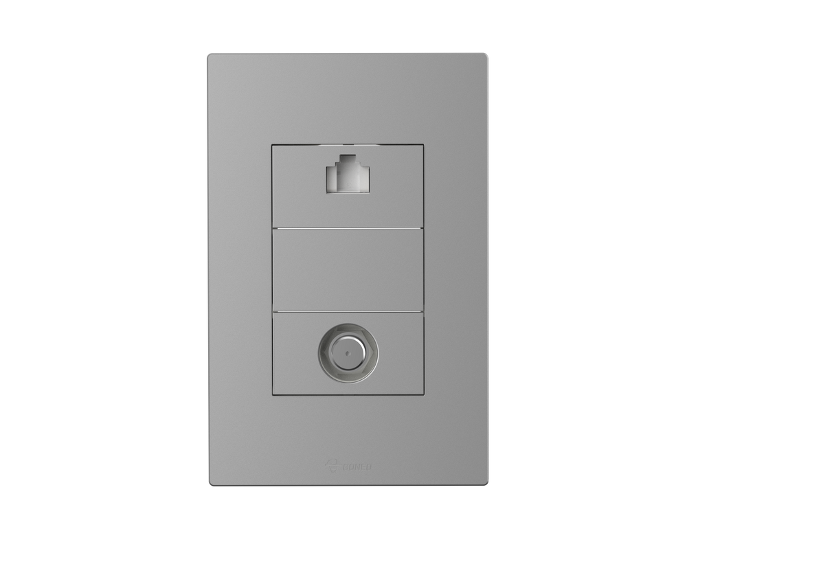 1 Gang Computer + TV(into 2) Socket