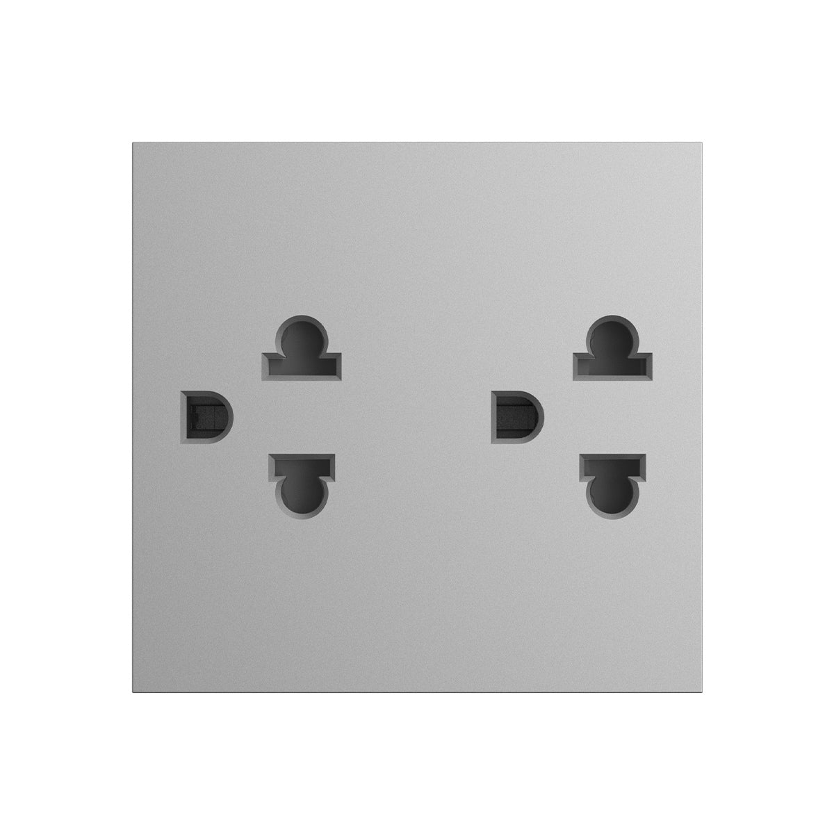 접지 및 셔터 모듈이 포함된 이중 범용 콘센트