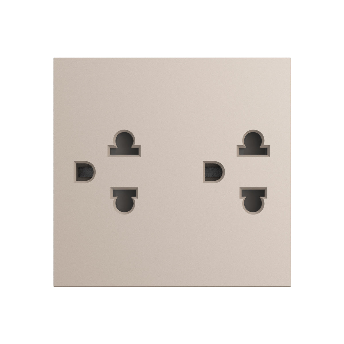 접지 및 셔터 모듈이 포함된 이중 범용 콘센트