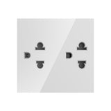 접지 및 셔터 모듈이 포함된 이중 범용 콘센트